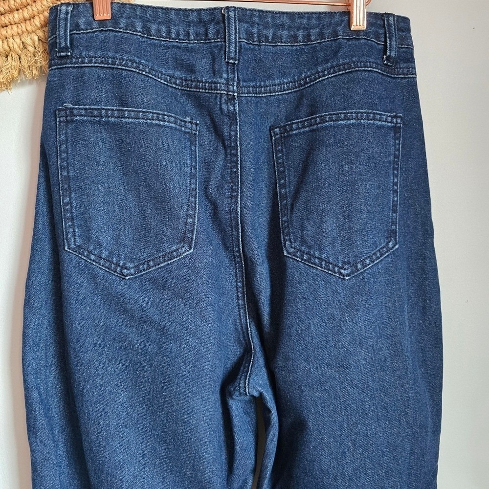 CIDER Mid Rise Paisley Bandana Patch Denim Flare Jeans SZ Large 30 Waist - Picture 6 of 8